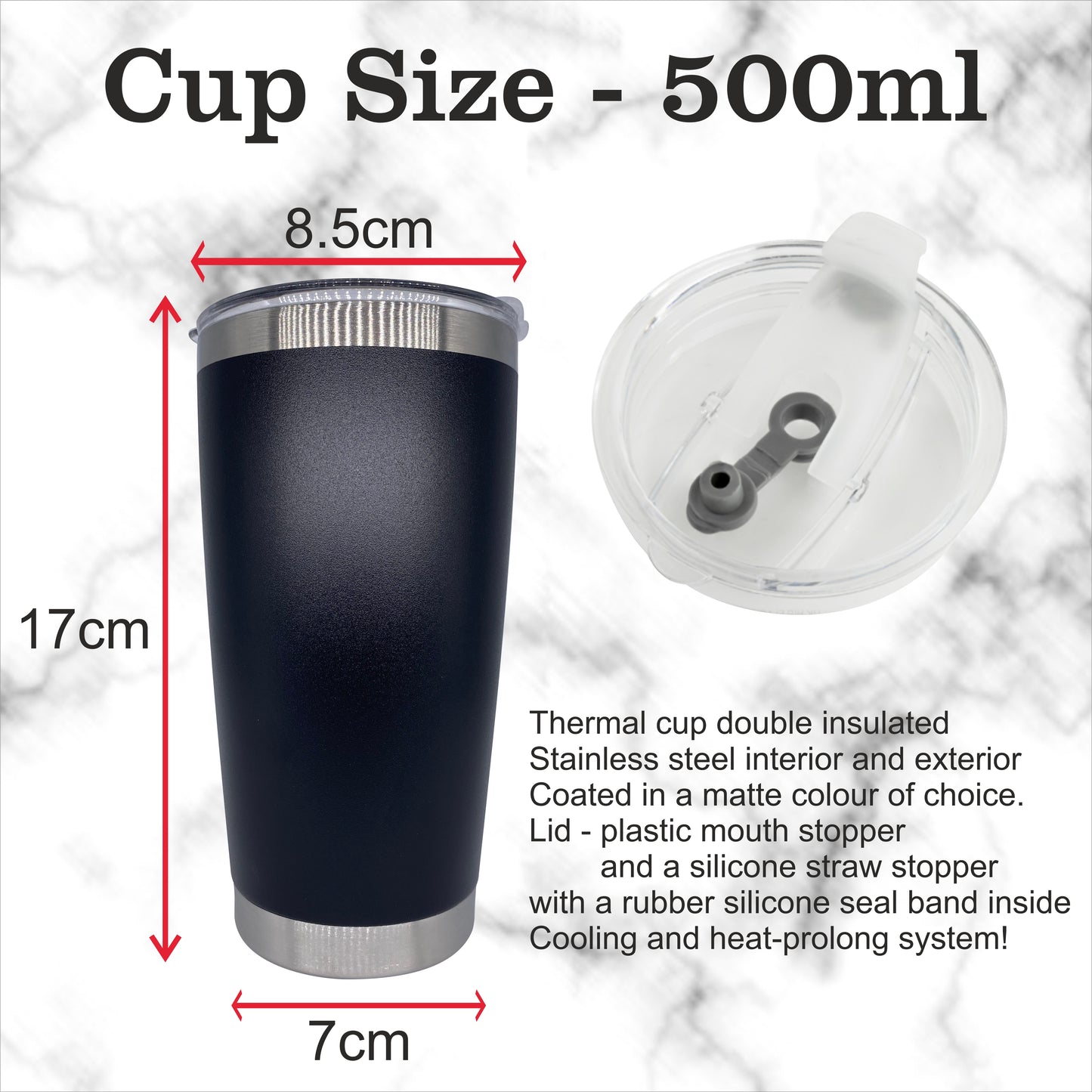 Supernatural Motif Family 500ml Insulated Cup