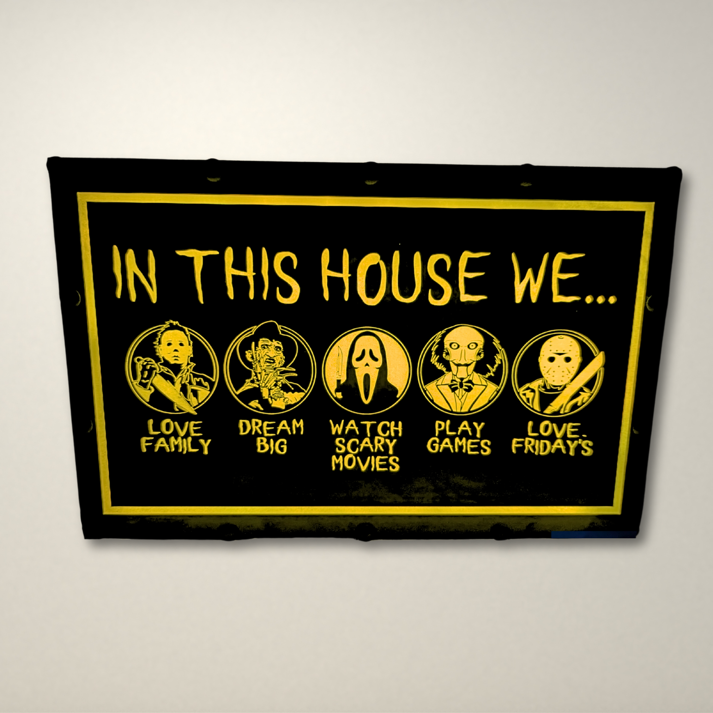 In this house Horror inspired LED Lightbox