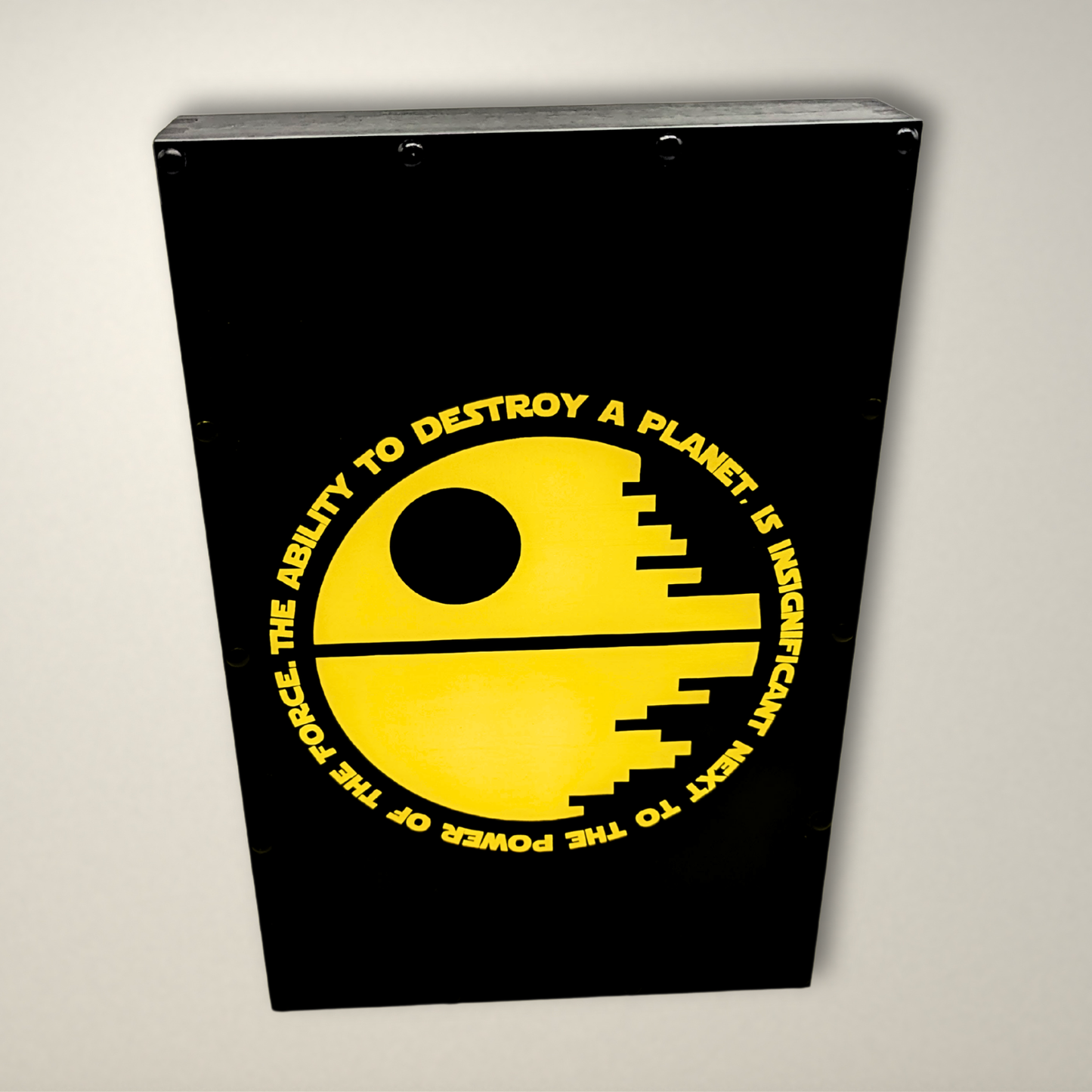 Death Star Inspired Quote LED Light Box