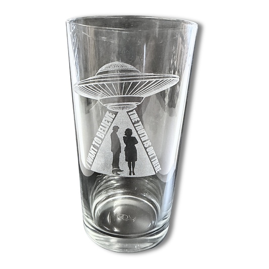 X-Files inspired Pint Glass