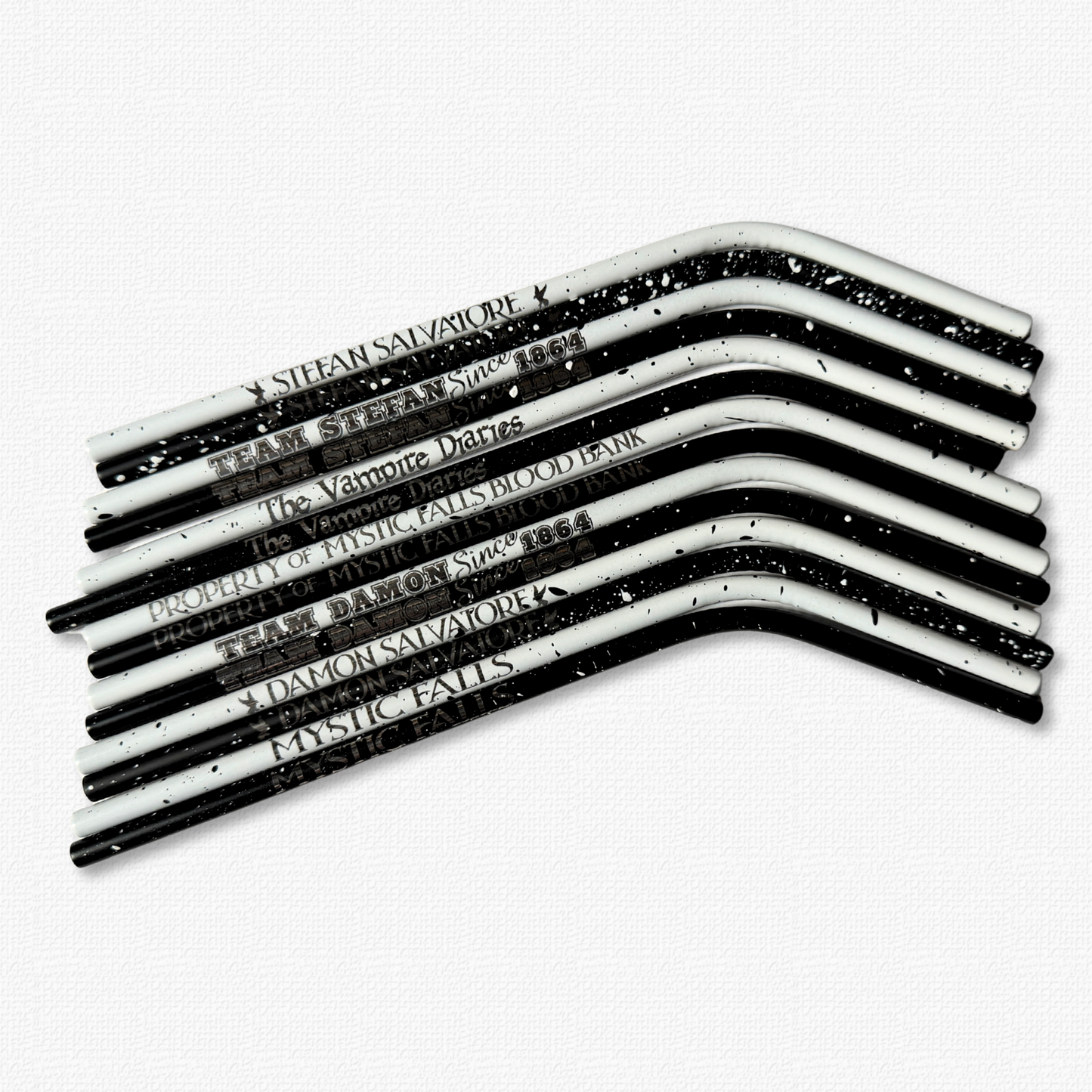 Vampire Inspired reusable metal straws (41 designs)