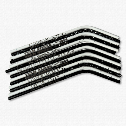 Vampire Inspired reusable metal straws (41 designs)