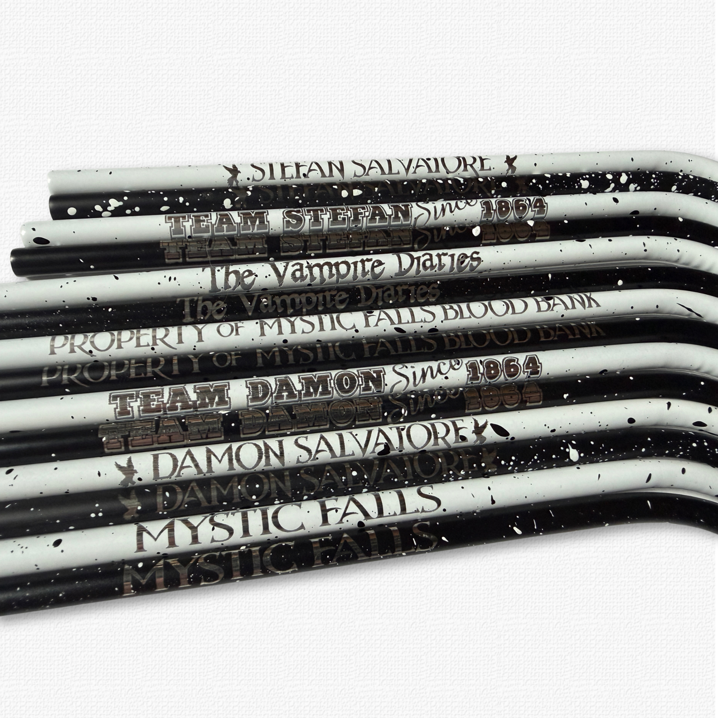 Vampire Inspired reusable metal straws (41 designs)