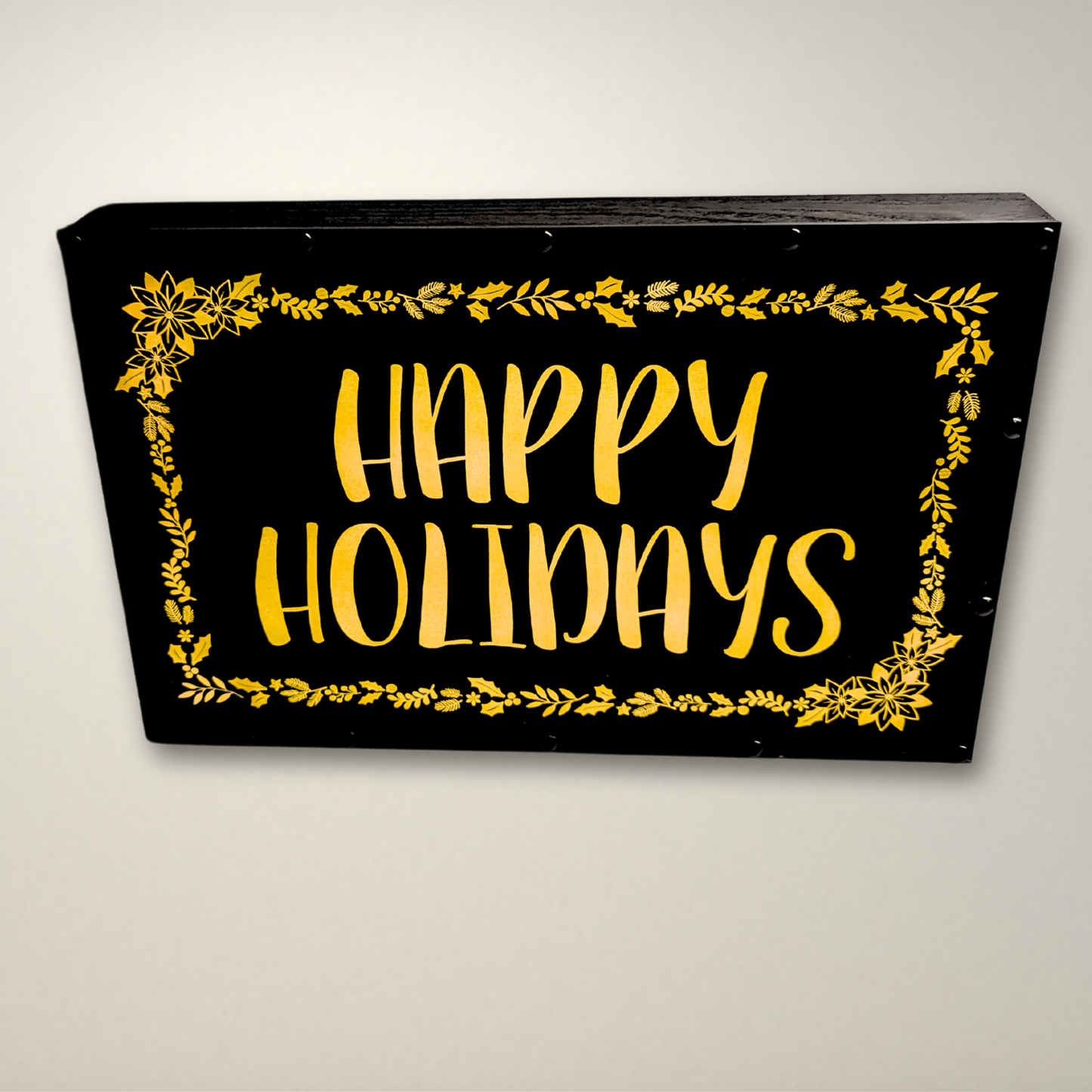 Happy Holidays Wreath LED Lightbox