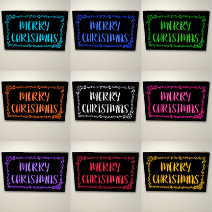 Merry Christmas Wreath LED Lightbox