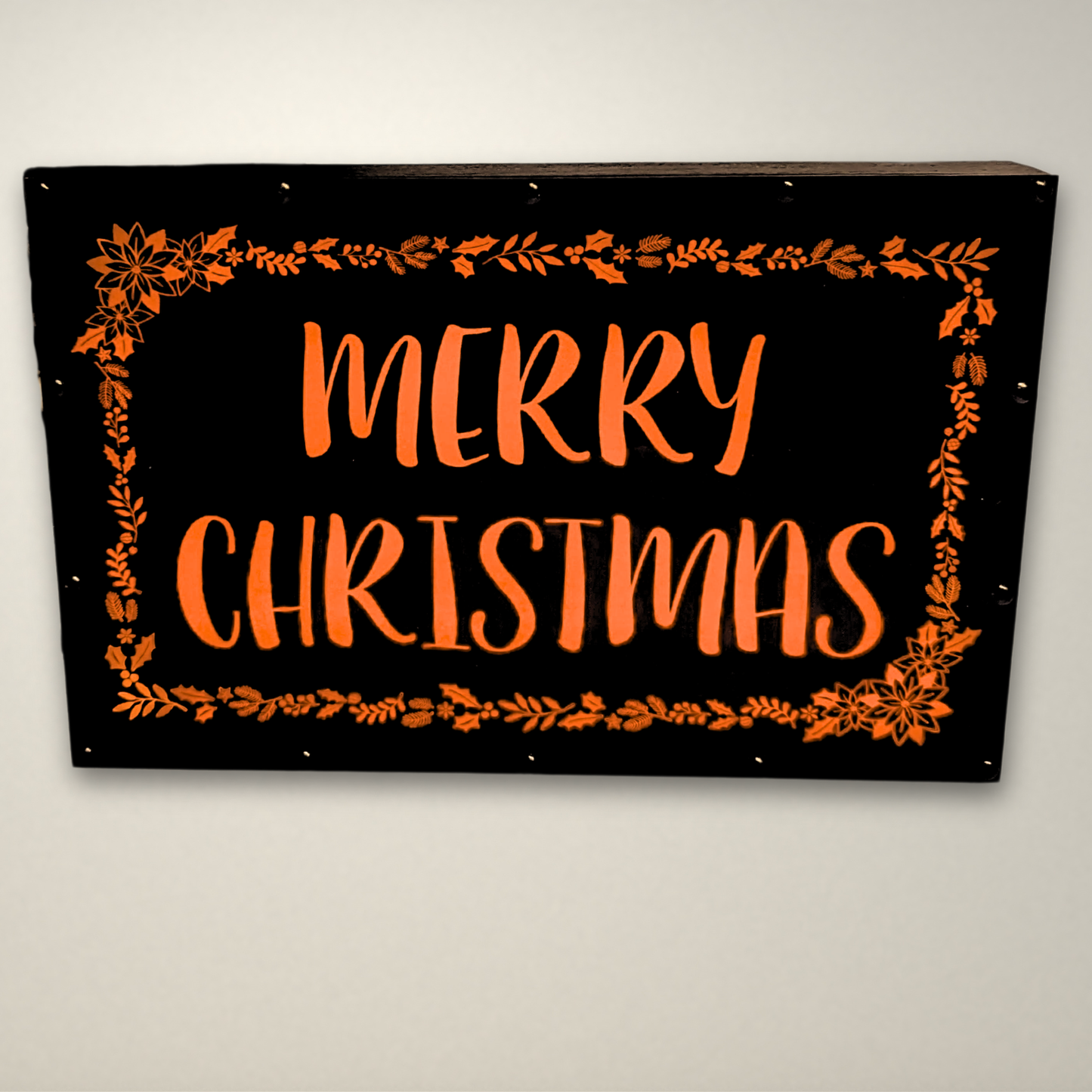 Merry Christmas Wreath LED Lightbox