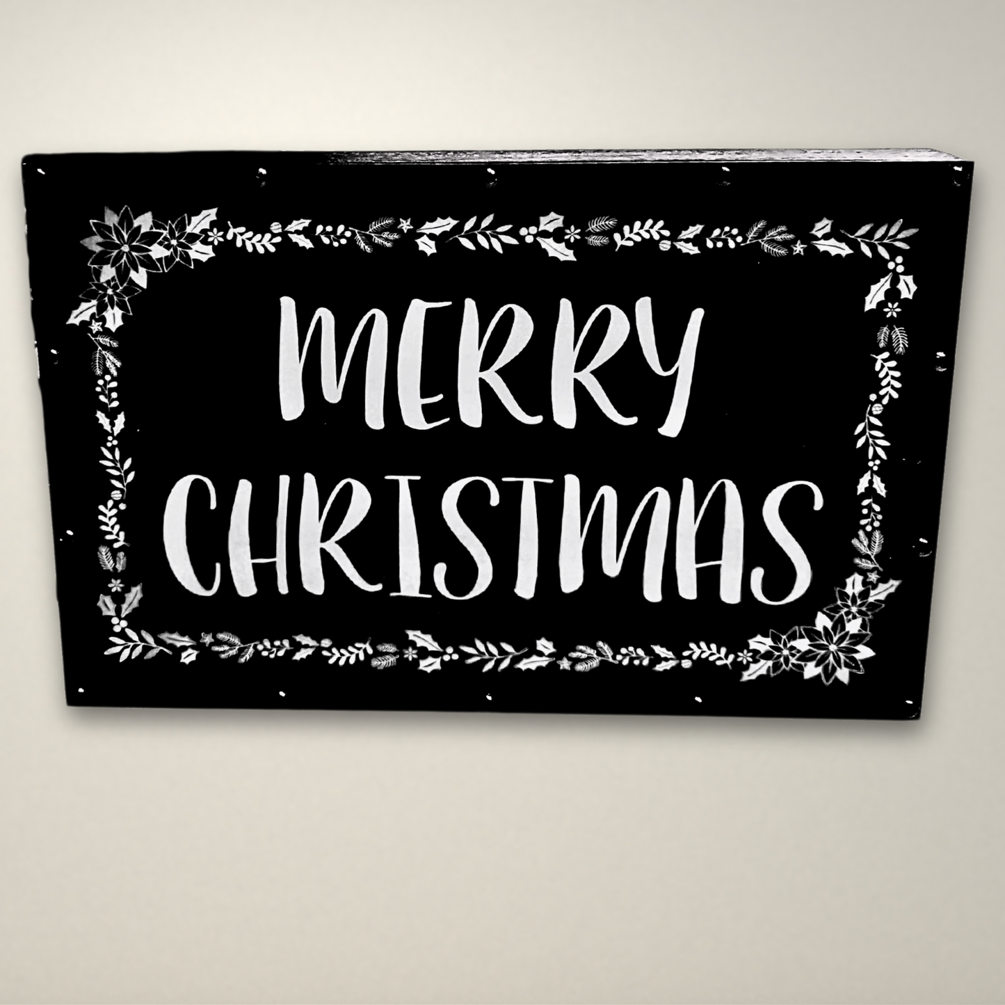 Merry Christmas Wreath LED Lightbox