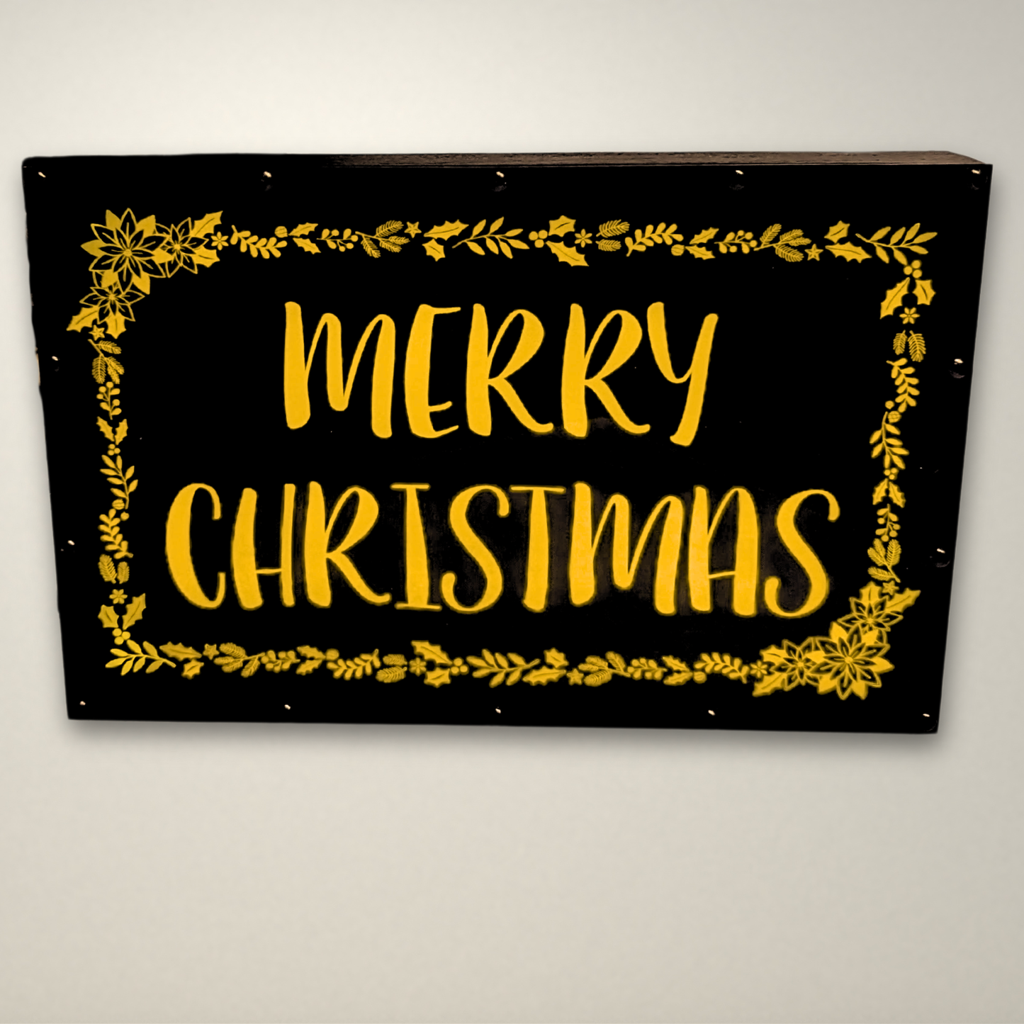 Merry Christmas Wreath LED Lightbox