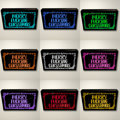 Merry Fucking Christmas Wreath LED Lightbox