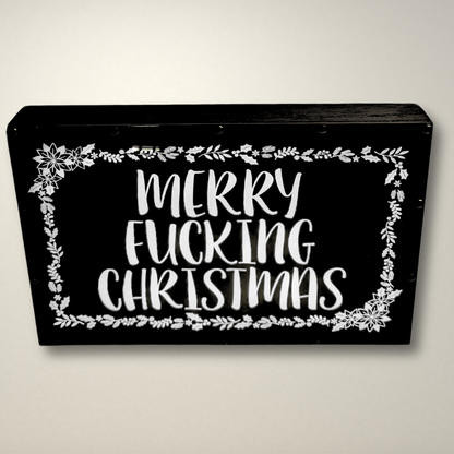 Merry Fucking Christmas Wreath LED Lightbox