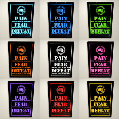 Cobra Kai PAIN FEAR DEFEAT Inspired LED Light Box