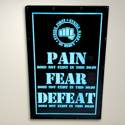 Cobra Kai PAIN FEAR DEFEAT Inspired LED Light Box