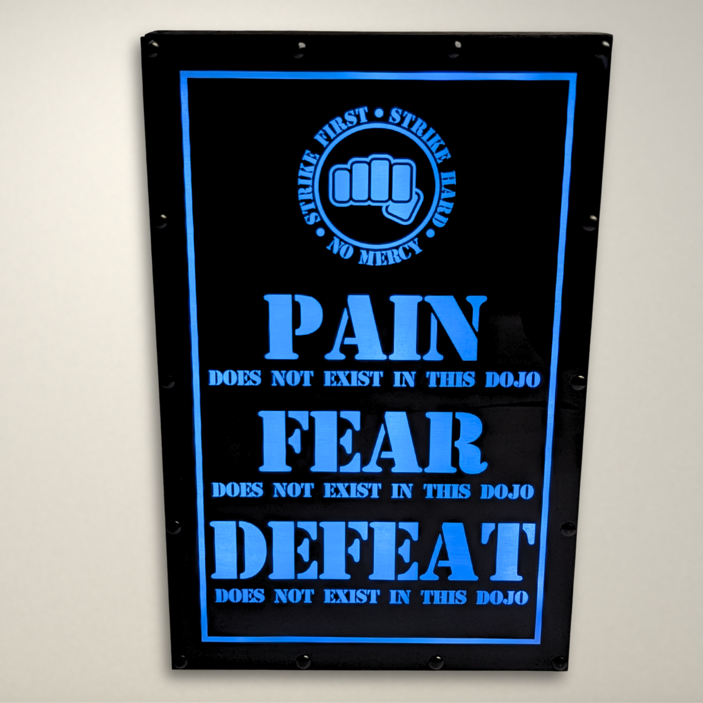 Cobra Kai PAIN FEAR DEFEAT Inspired LED Light Box