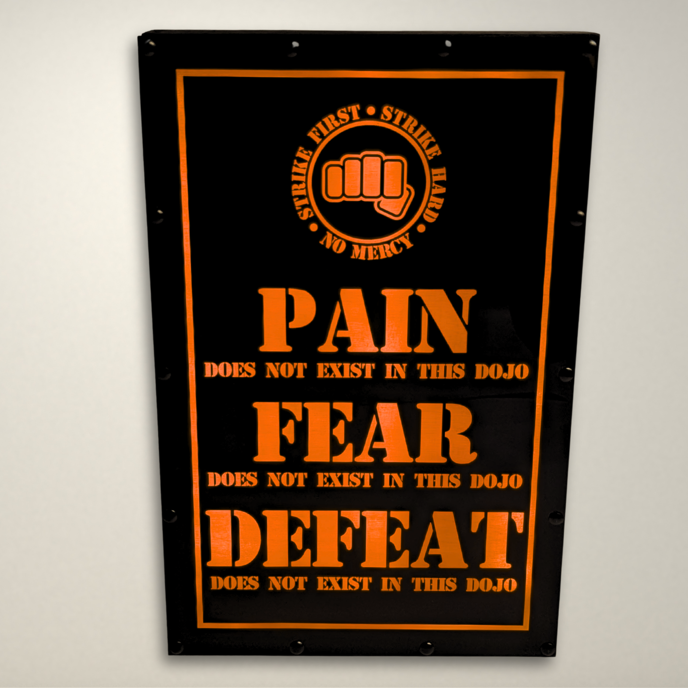 Cobra Kai PAIN FEAR DEFEAT Inspired LED Light Box
