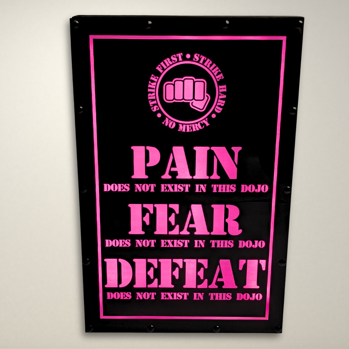 Cobra Kai PAIN FEAR DEFEAT Inspired LED Light Box
