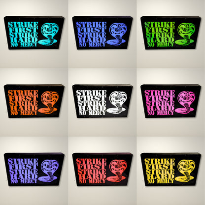 Cobra Kai Dojo STRIKE FIRST Inspired LED Light Box