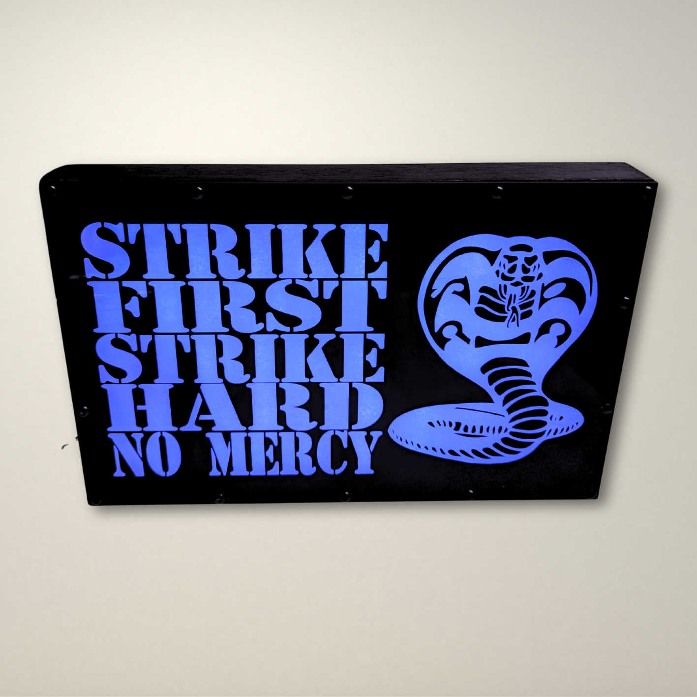 Cobra Kai Dojo STRIKE FIRST Inspired LED Light Box