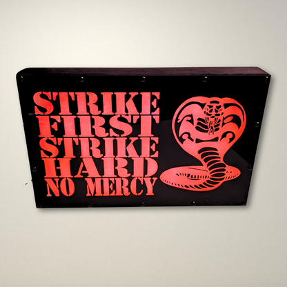 Cobra Kai Dojo STRIKE FIRST Inspired LED Light Box