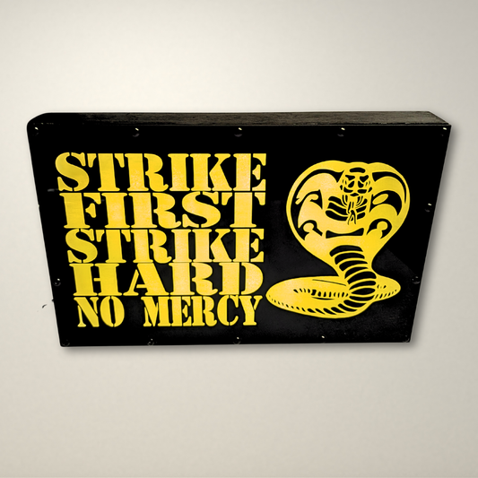 Cobra Kai Dojo STRIKE FIRST Inspired LED Light Box