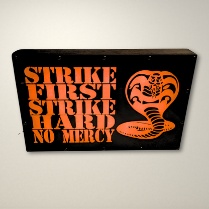 Cobra Kai Dojo STRIKE FIRST Inspired LED Light Box