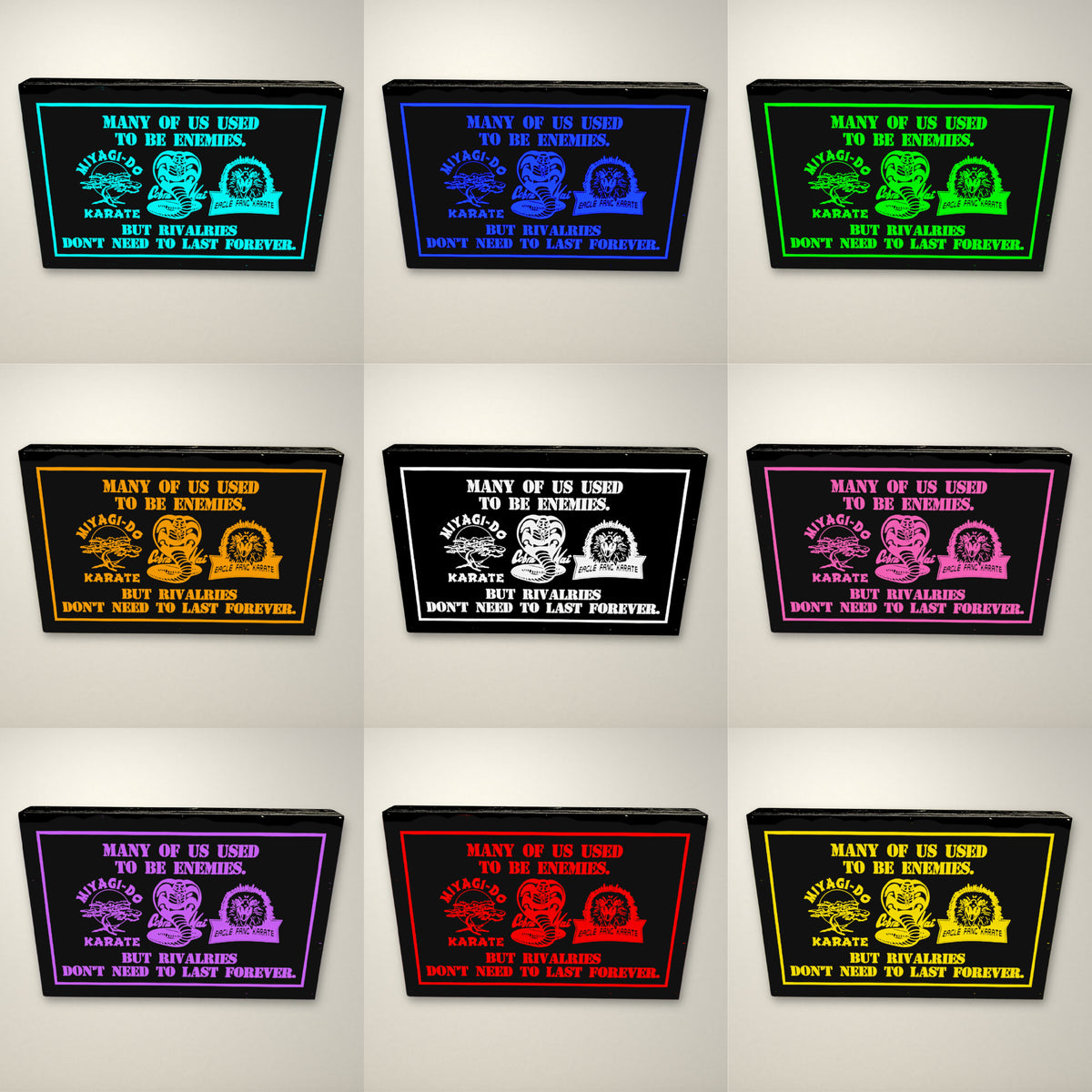 Cobra Kai Used to be Ememies Inspired LED Light Box