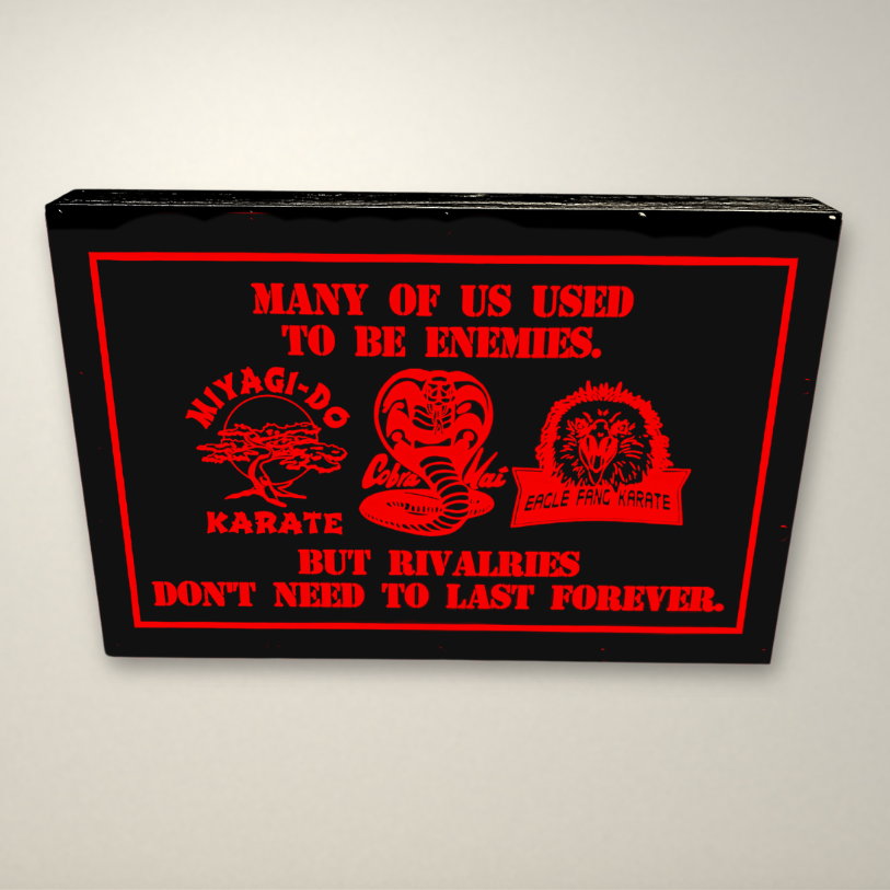 Cobra Kai Used to be Ememies Inspired LED Light Box