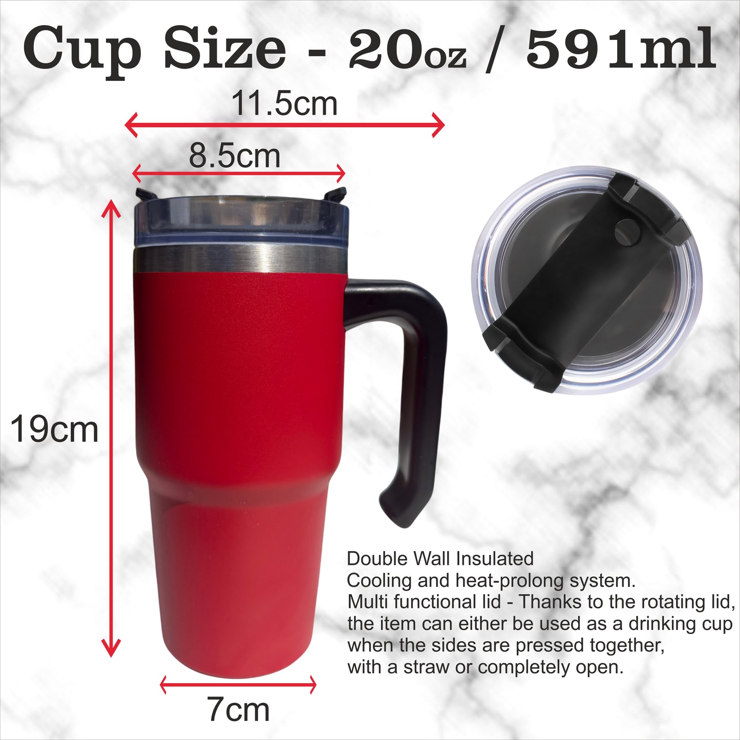 Supernatural Impala Baby Carry On 591ml HANDLE Insulated Cup
