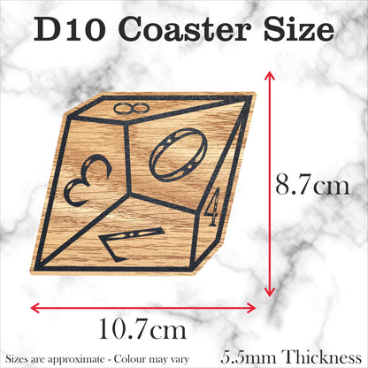 Dice Shape Set 7 Wood Laminate Coasters