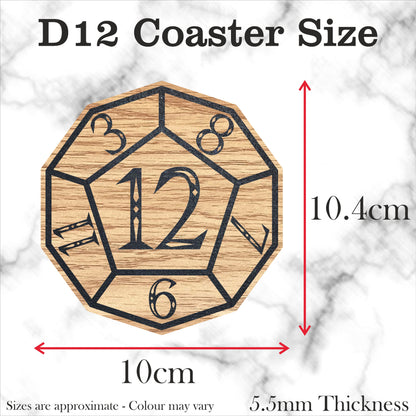 Dice Shape Set 7 Wood Laminate Coasters