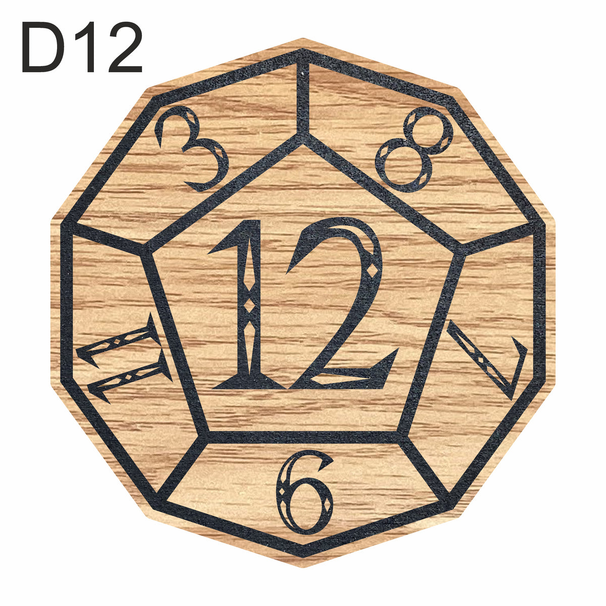 Dice Shape Set 7 Wood Laminate Coasters