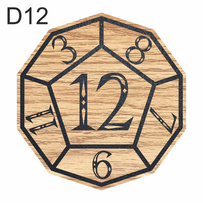 Dice Shape Set 7 Wood Laminate Coasters