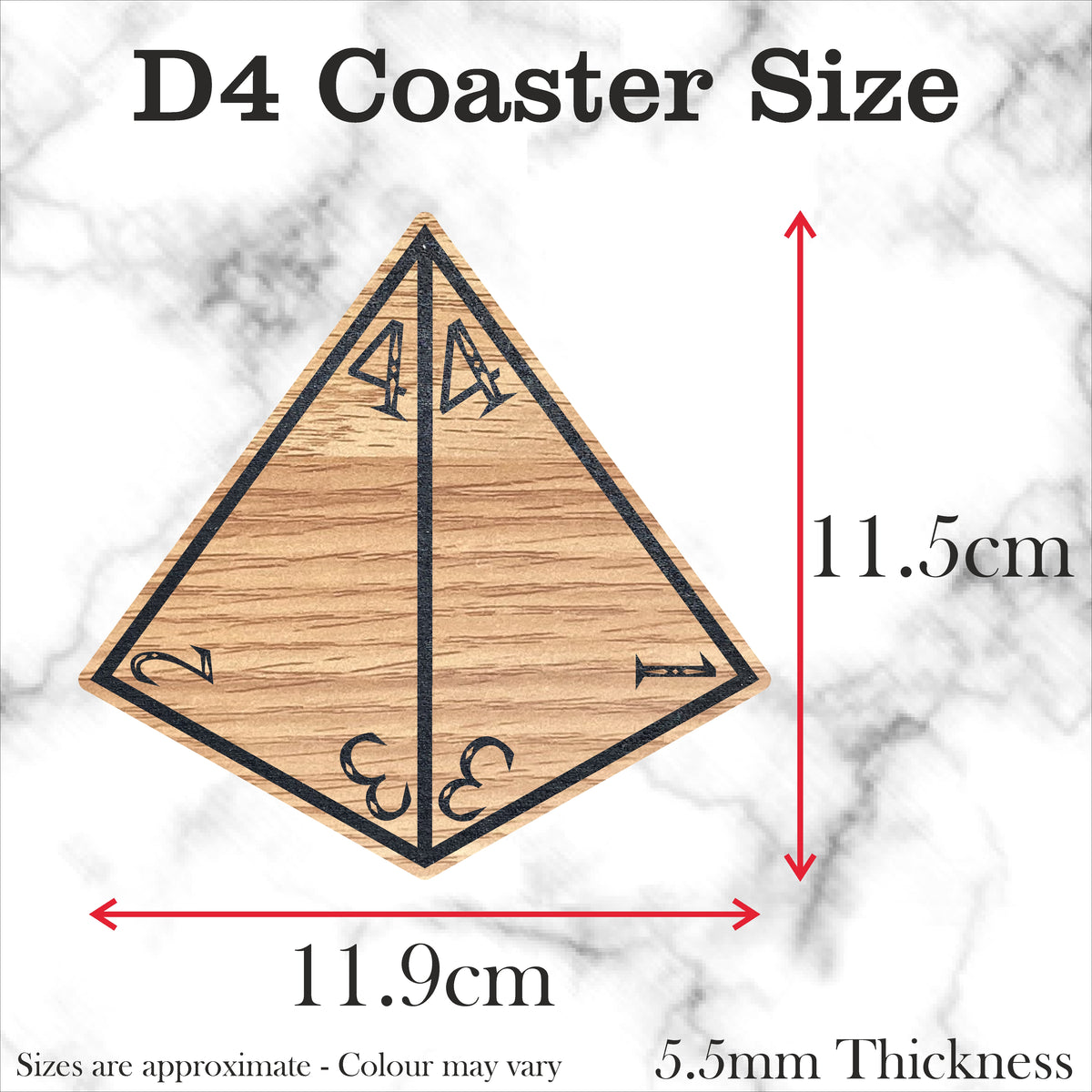 Dice Shape Set 7 Wood Laminate Coasters