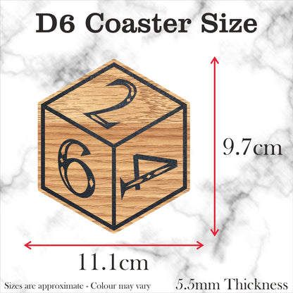 Dice Shape Set 7 Wood Laminate Coasters