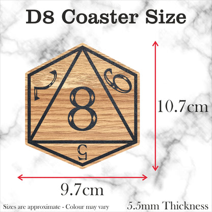 Dice Shape Set 7 Wood Laminate Coasters