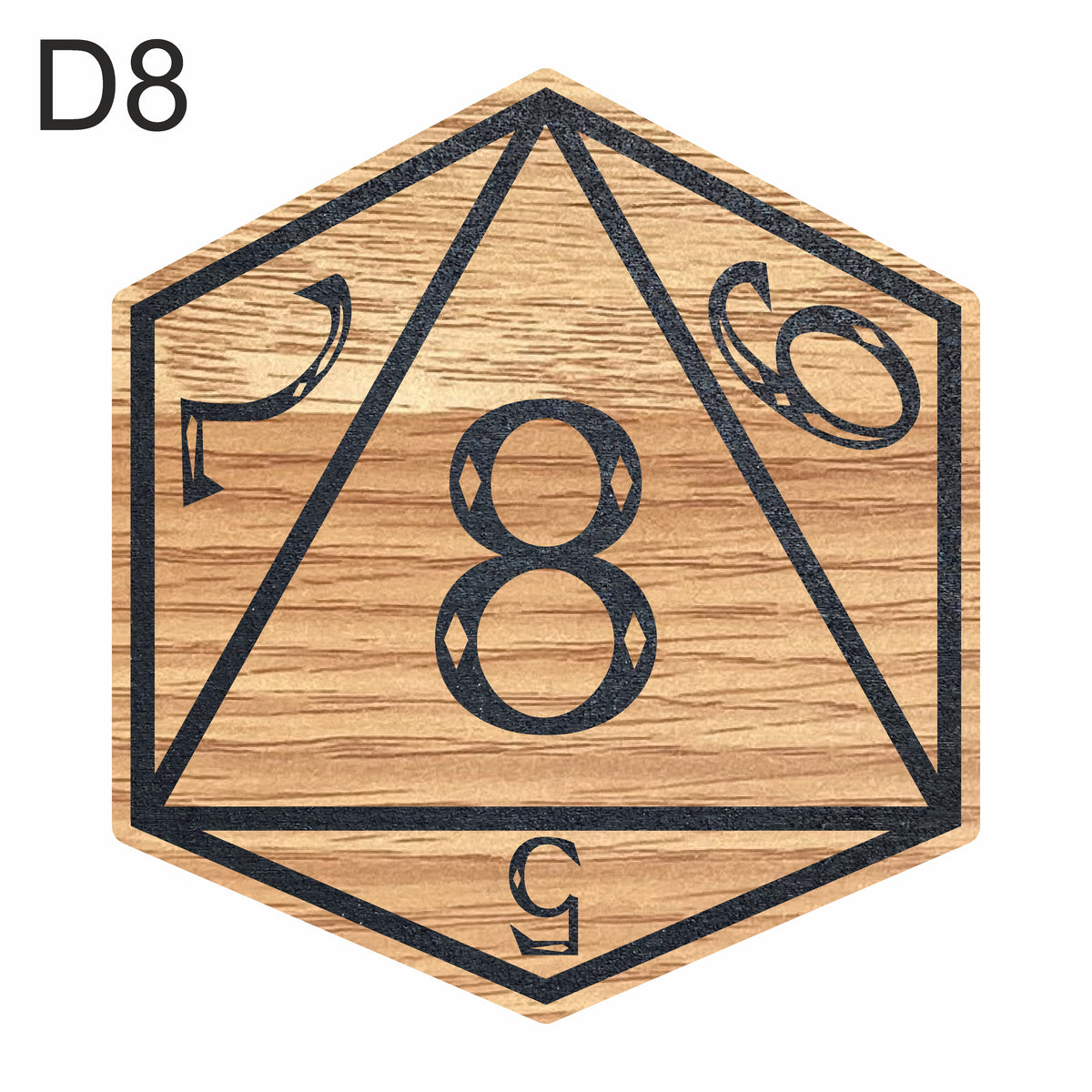 Dice Shape Set 7 Wood Laminate Coasters