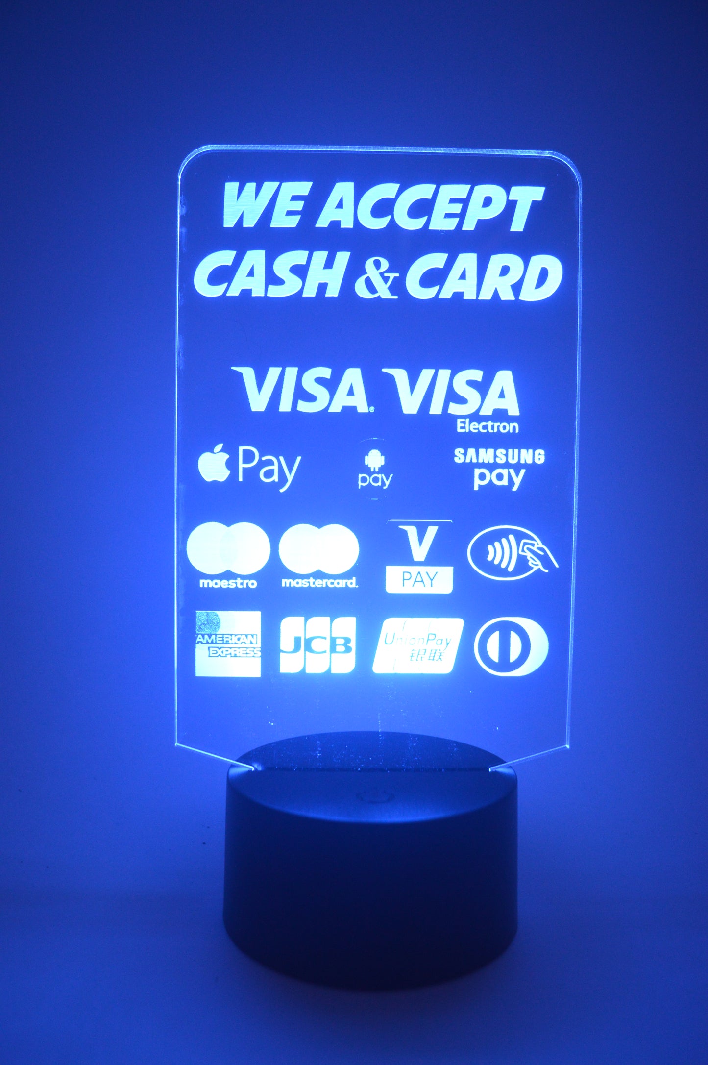 Trader sign - We Accept Cash & Card