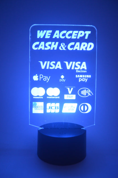 Trader sign - We Accept Cash & Card