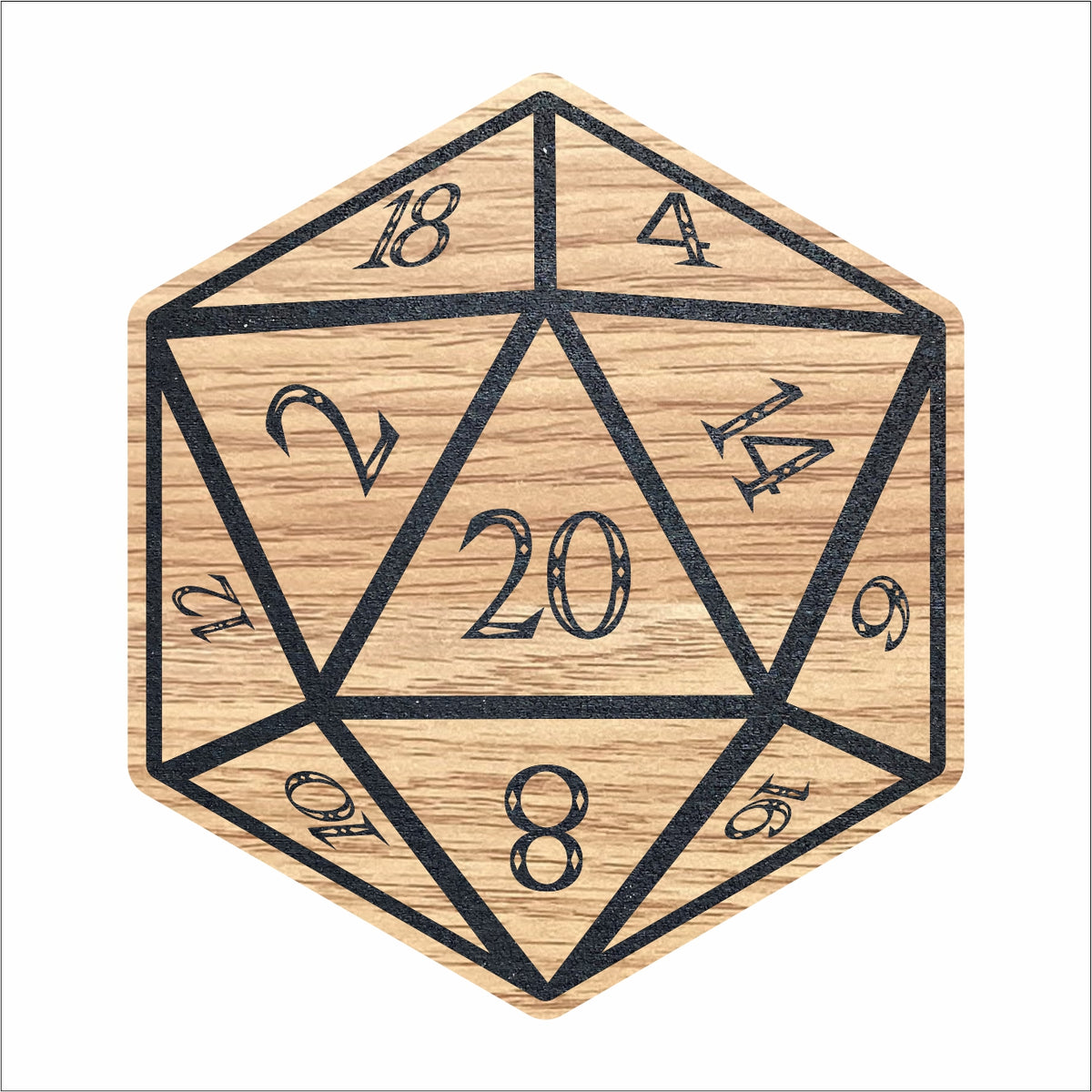 D20 Dungeons and Dragons themed coasters D&D
