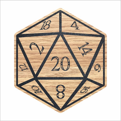 D20 Dungeons and Dragons themed coasters D&D
