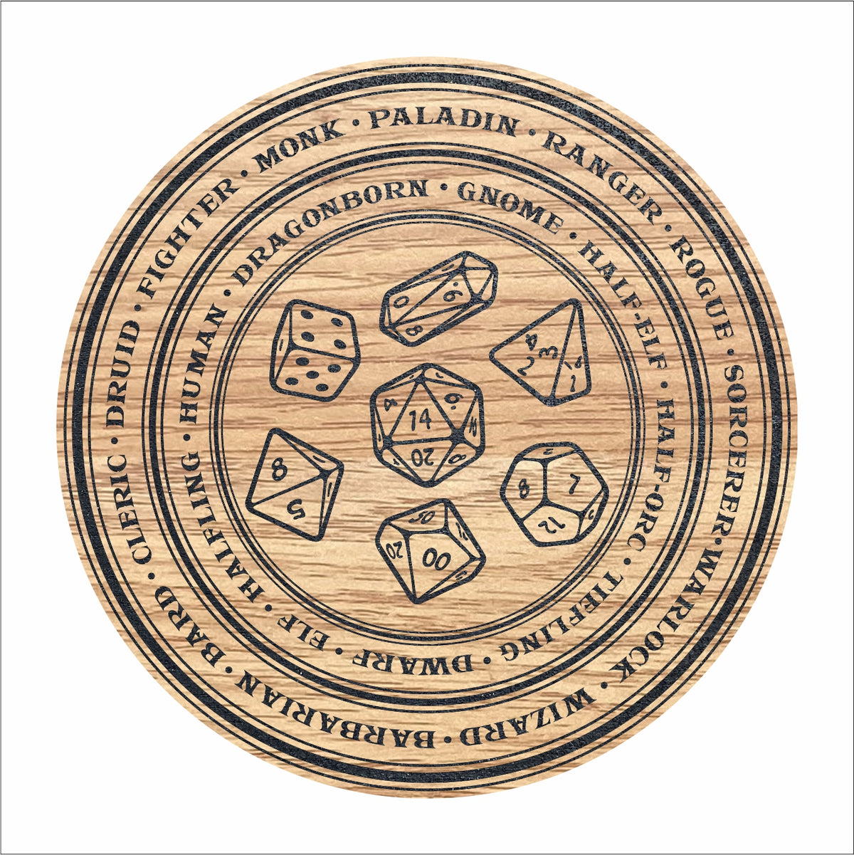 D20 Dungeons and Dragons themed coasters D&D