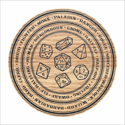 D20 Dungeons and Dragons themed coasters D&D