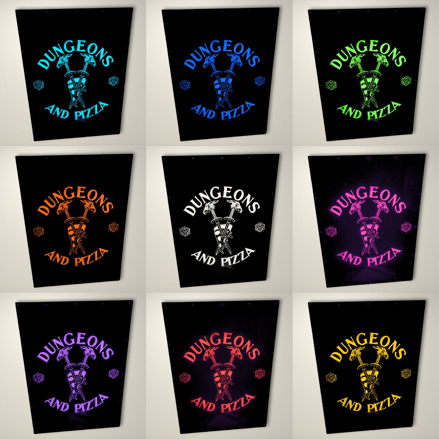 Dungeons and Pizza LED Lightbox