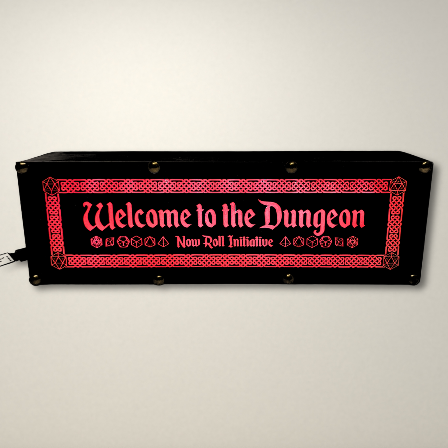 Welcome to the Dungeon Dungeons and Dragons inspired LED Lightbox