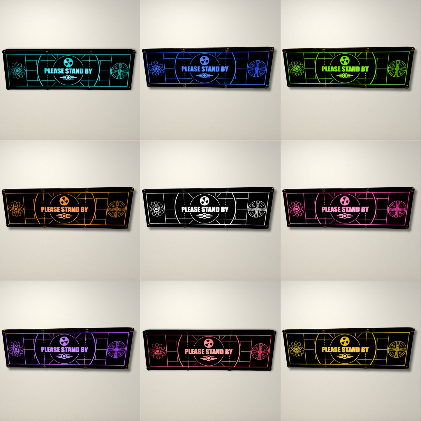 Please Stand By Fallout Inspired LED Lightbox Small