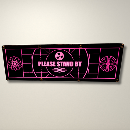 Please Stand By Fallout Inspired LED Lightbox Small