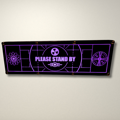 Please Stand By Fallout Inspired LED Lightbox Small