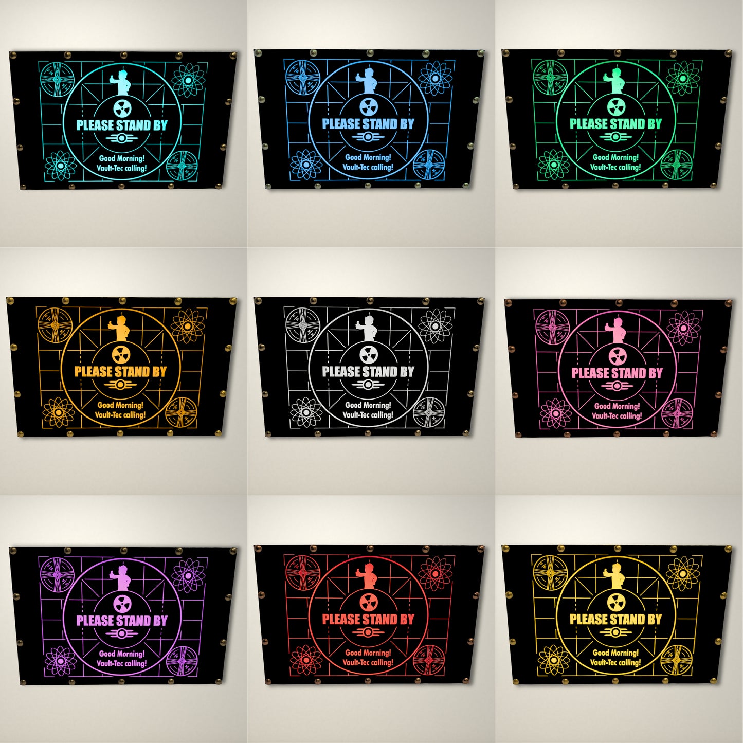 Please Stand By Fallout Inspired LED Lightbox Medium