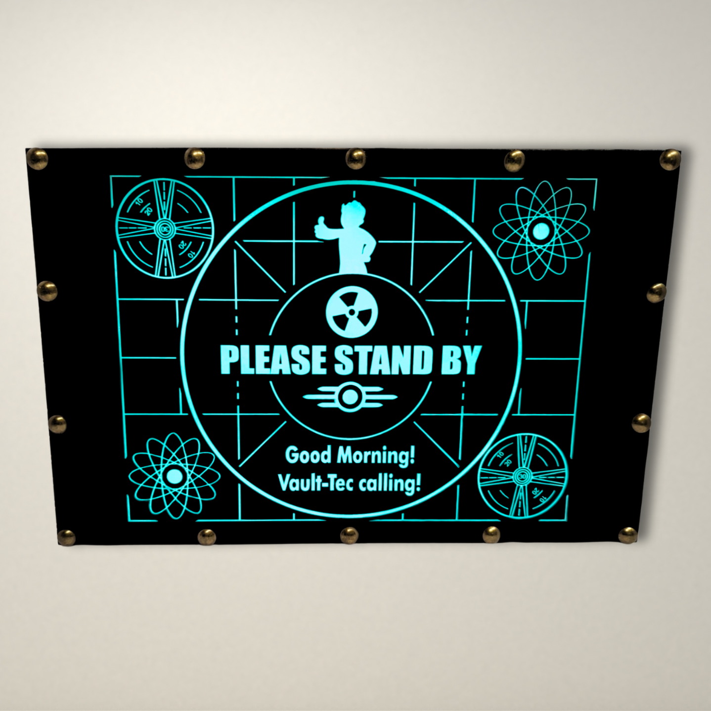 Please Stand By Fallout Inspired LED Lightbox Medium