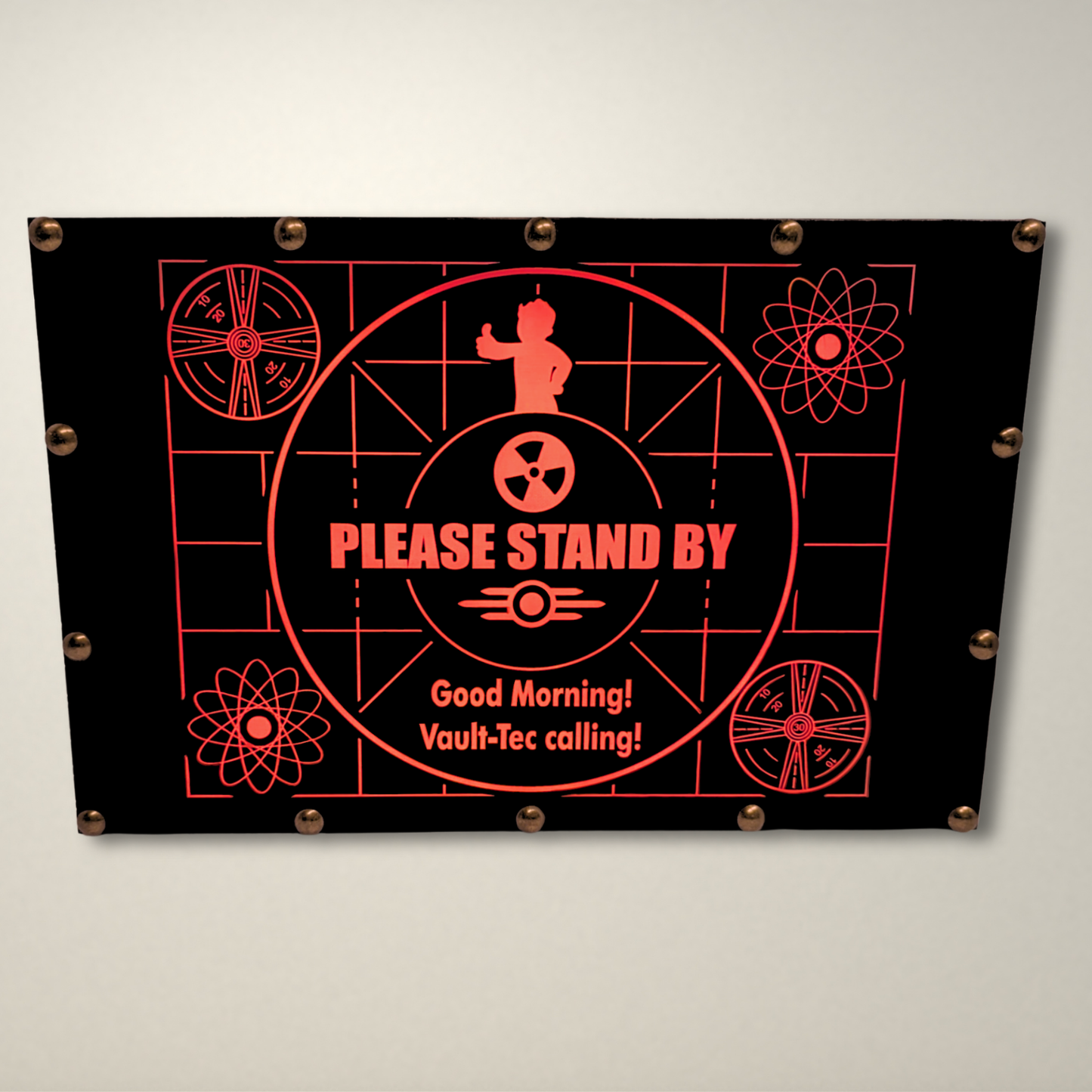 Please Stand By Fallout Inspired LED Lightbox Medium