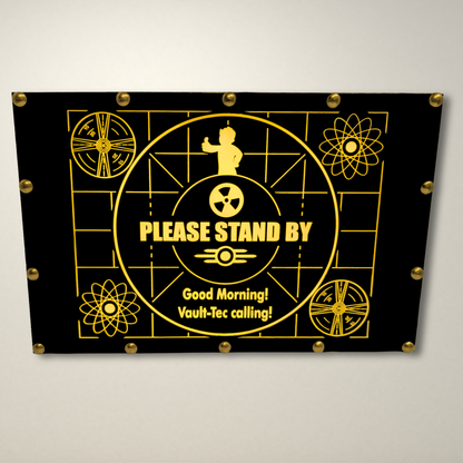 Please Stand By Fallout Inspired LED Lightbox Medium